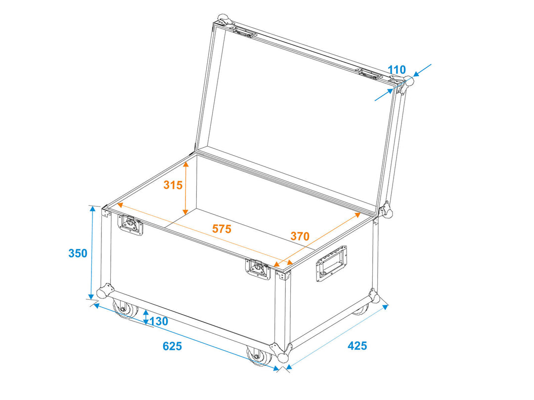 ROADINGER Estuche de transporte universal 60x40cm con ruedas