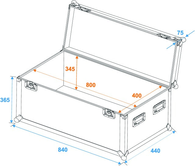Eurolite Flightcase Pro (W:80 x D:40 x H:40cm)