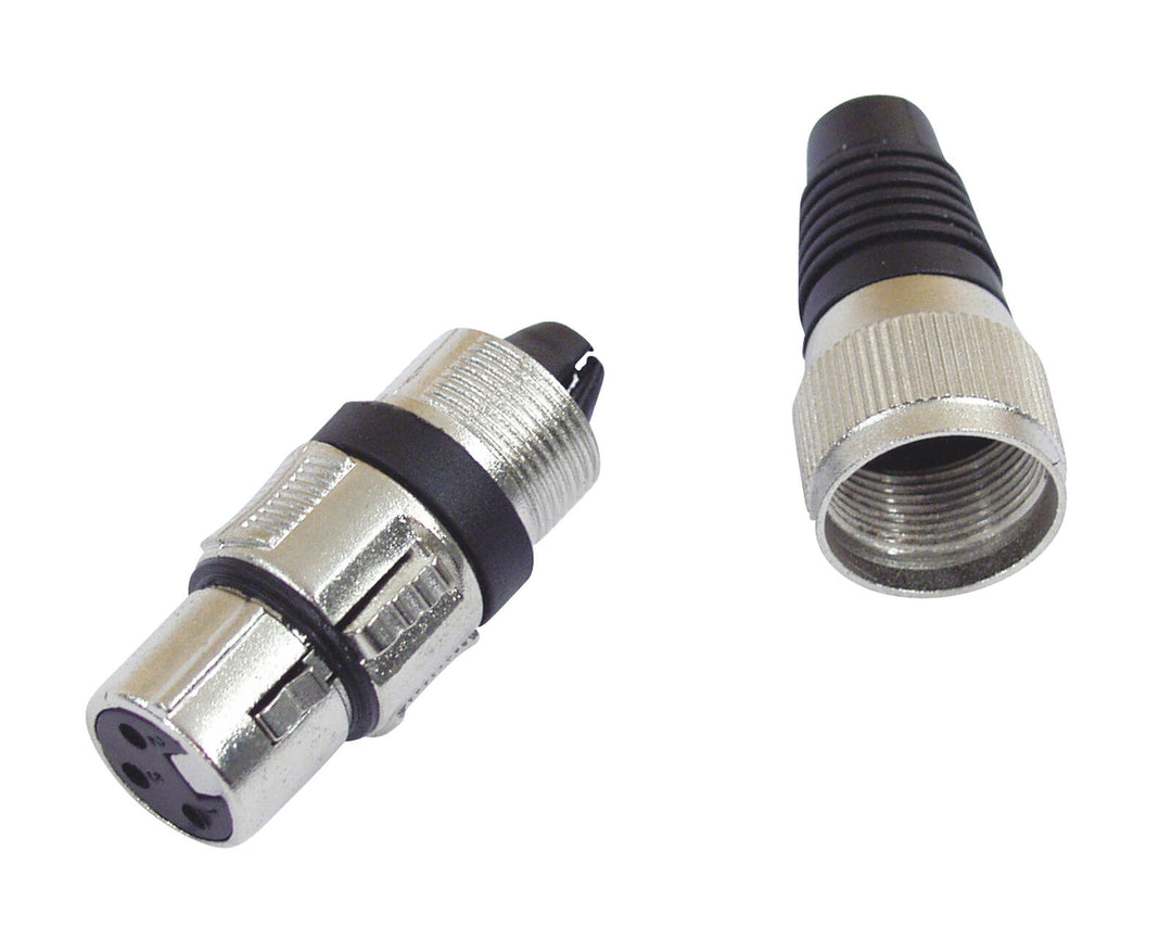 OMNITRONIC Conector hembra XLR de 3 pines bk 10x