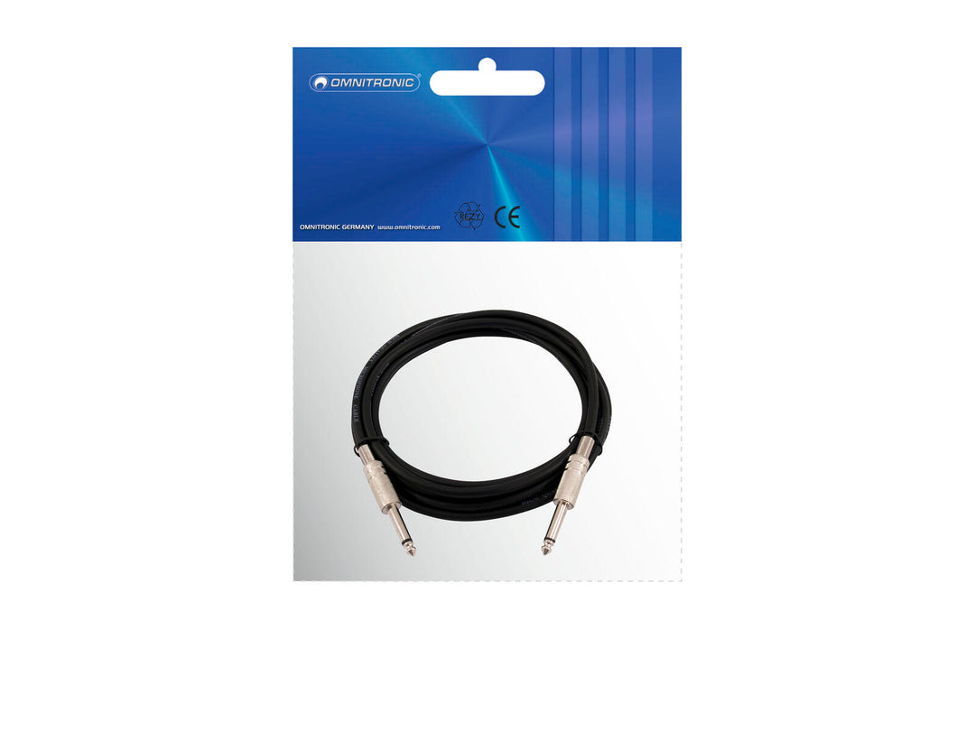 OMNITRONIC Cable Jack 6.3 mono 6m bk