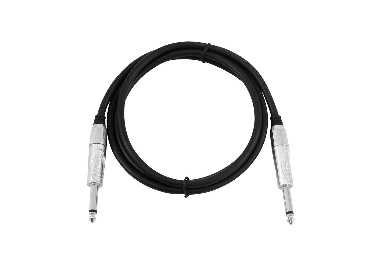 OMNITRONIC Jack Cable 6.3 mono 1m bk ROAD