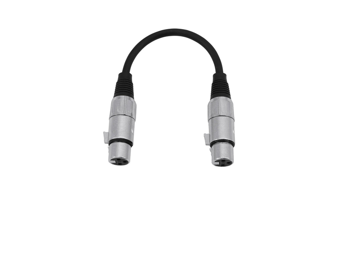 OMNITRONIC cable adaptador XLR(F)/XLR(F) 0.2m bk
