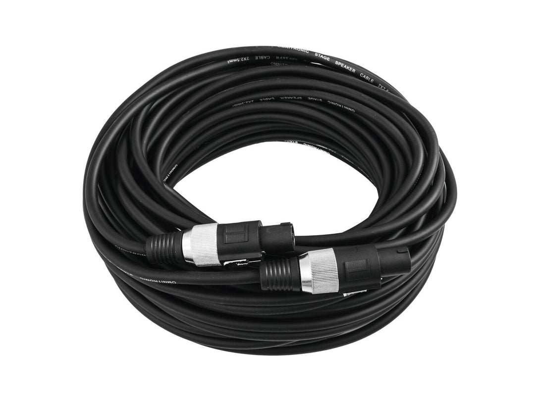 OMNITRONIC Cable de altavoz SPEAKER 2x2.5 20m negro