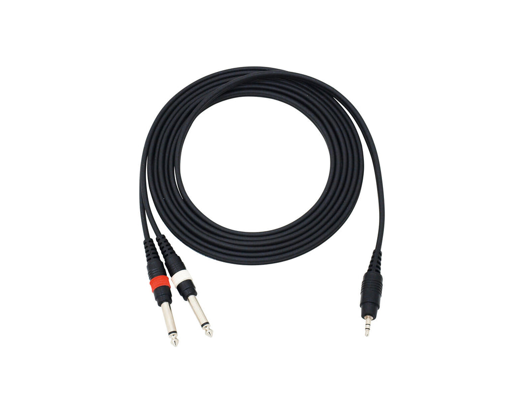 OMNITRONIC Cable adaptador 3.5 Jack/2xJack 3 m bk