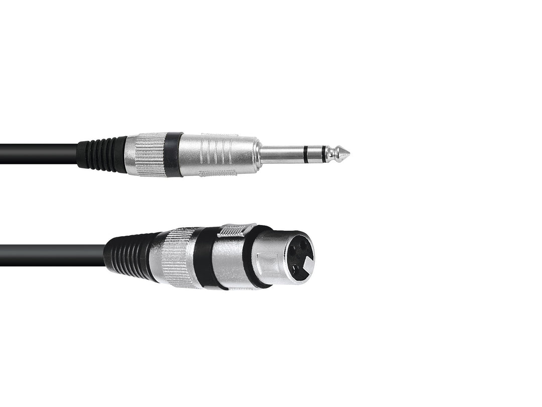 OMNITRONIC cable adaptador XLR(F)/Jack estéreo 0.9m bk