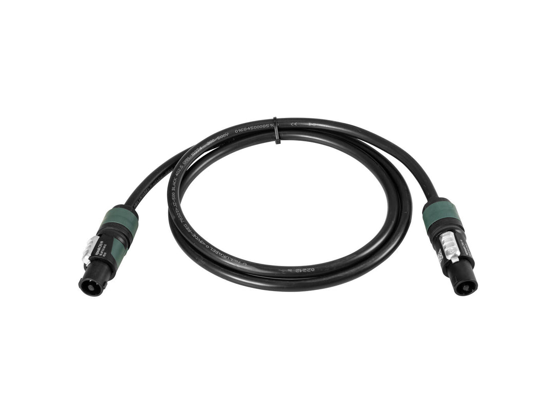 Cable de altavoz PSSO Speakon 4x2.5 0.5m bk