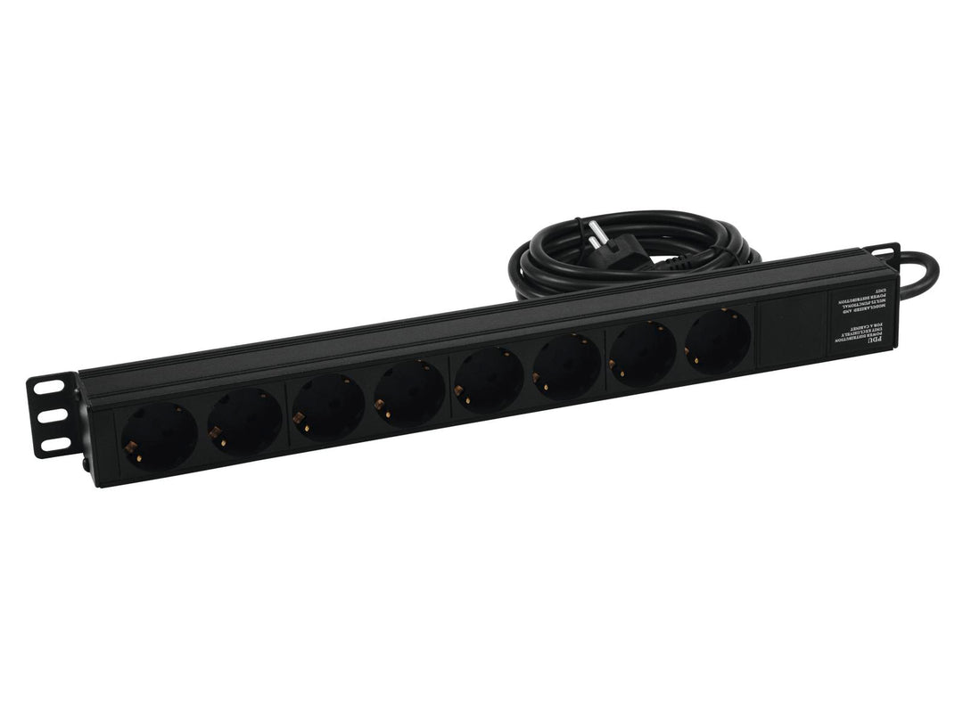 Eurolite R-19-8 1U Rack Distribuidor de Corriente (Schuko)