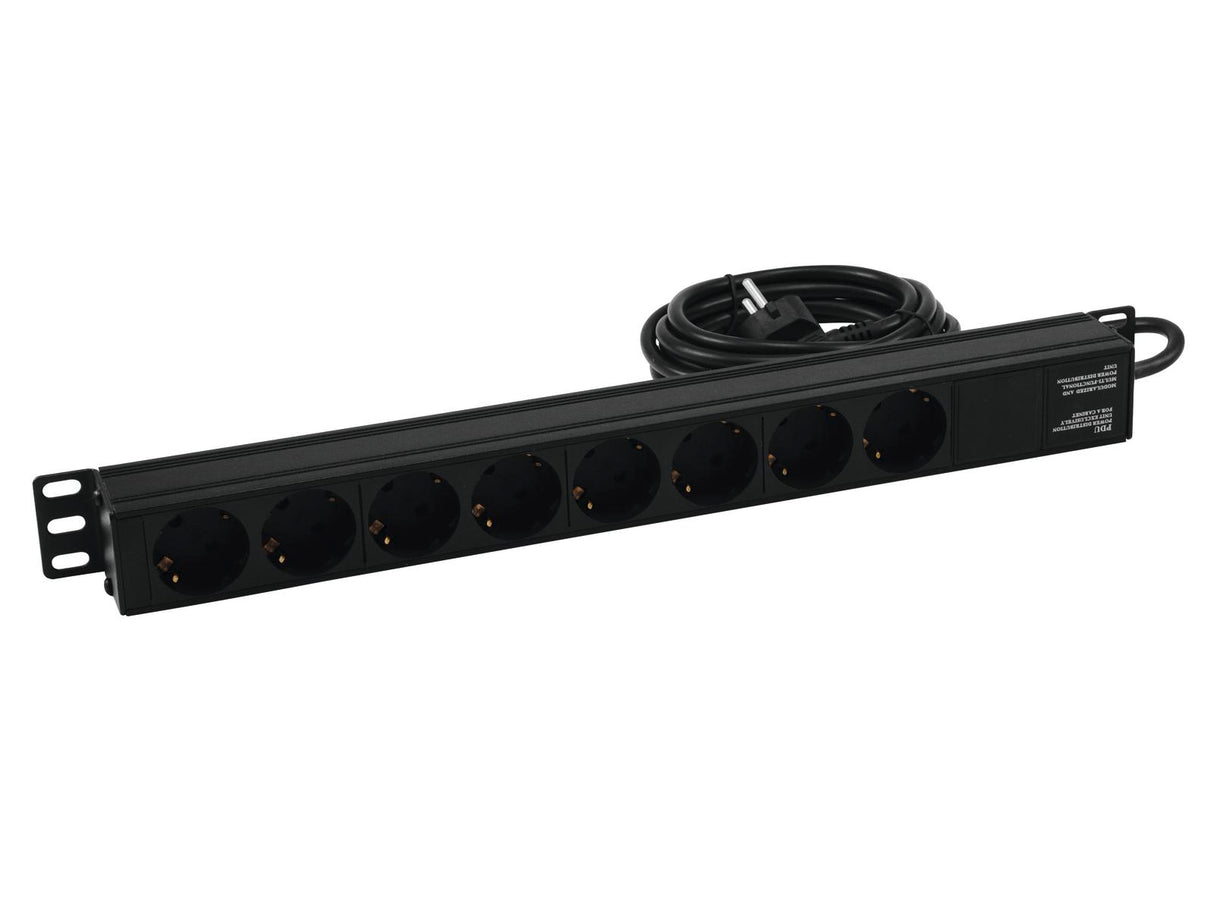 Eurolite R-19-8 1U Rack Distribuidor de Corriente (Schuko)
