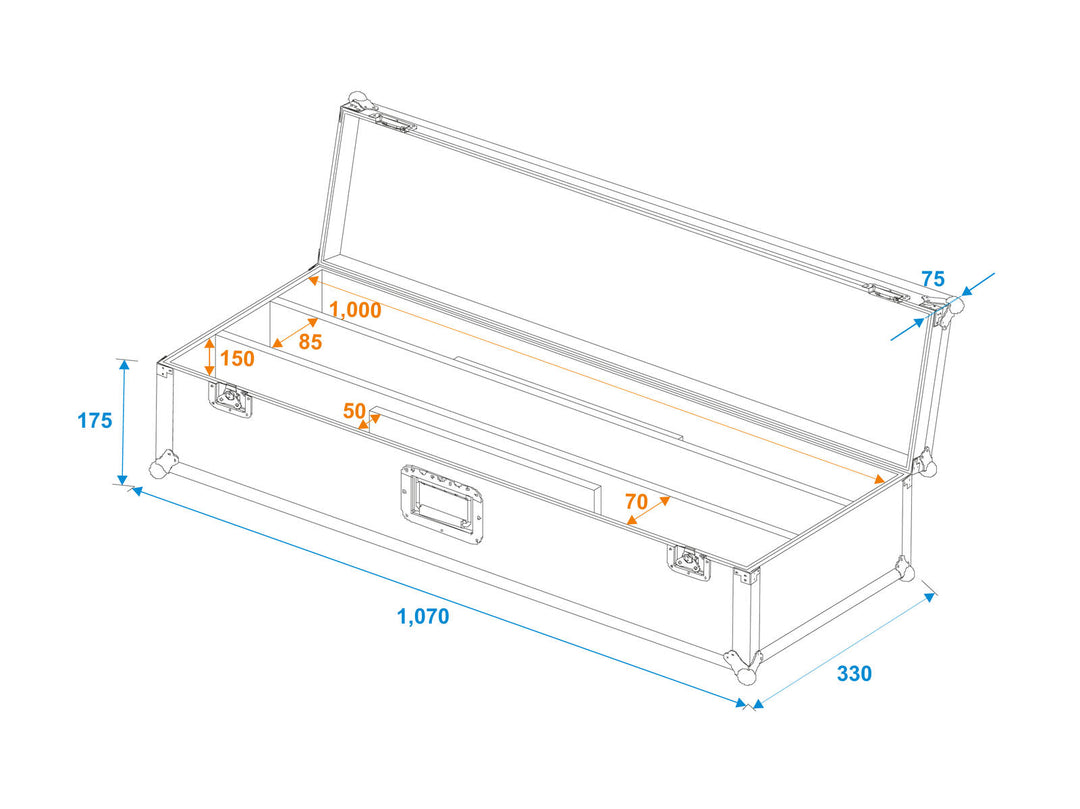 ROADINGER Maleta de transporte 2x LED STP-7