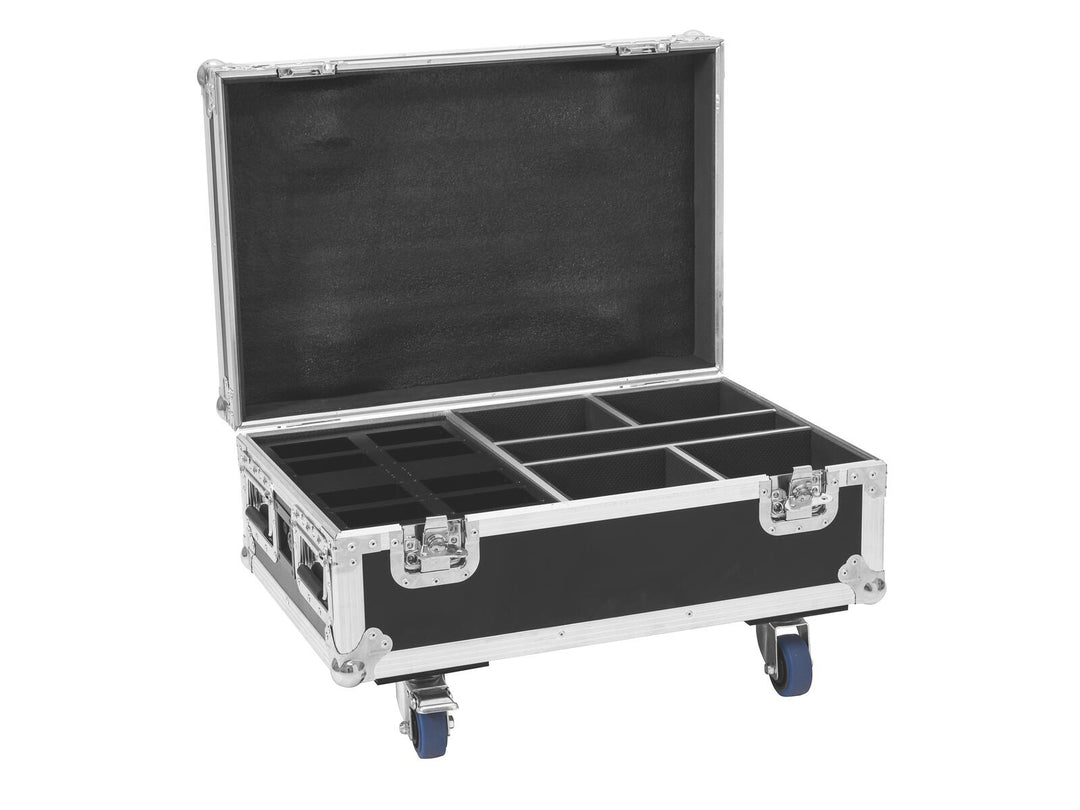 Flightcase ROADINGER 4x AKKU IP UP-4 Plus HCL Spot WDMX con función de carga