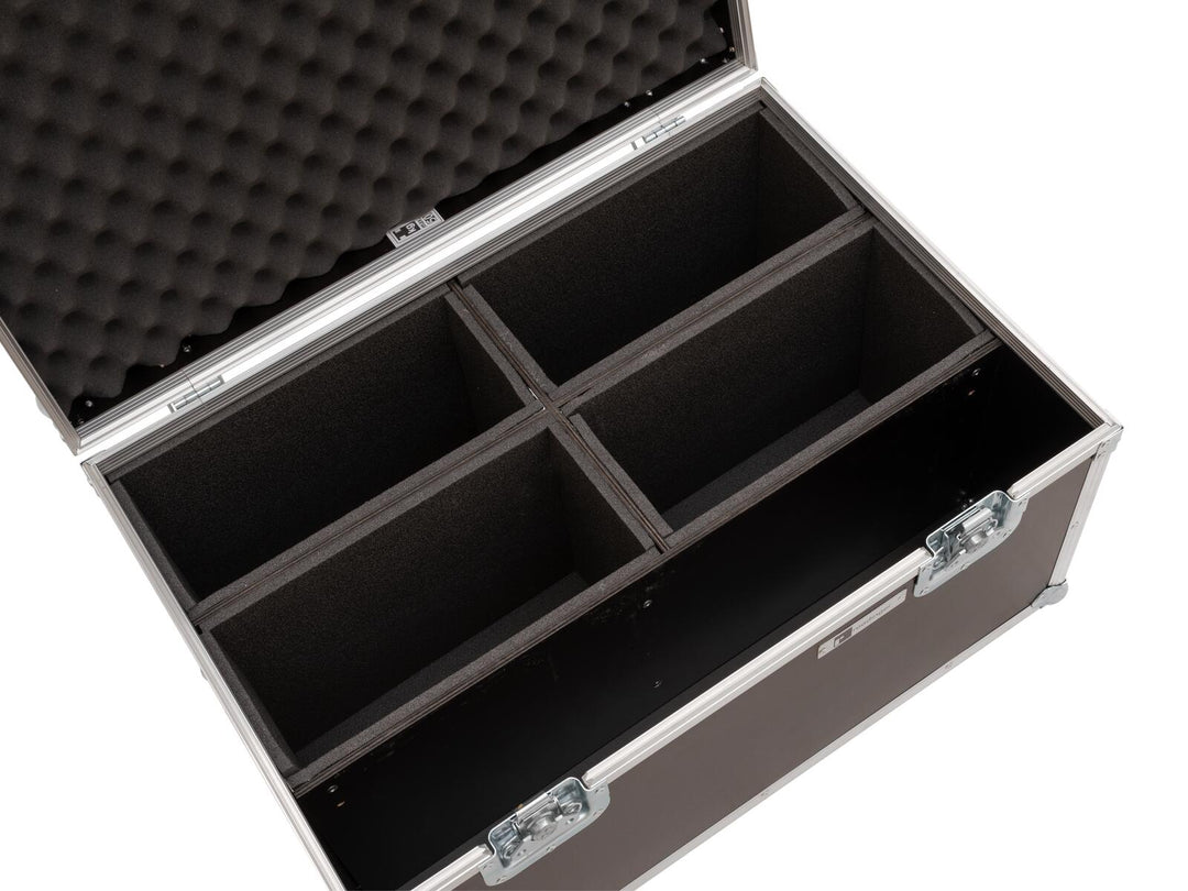 ROADINGER Flightcase para 4x LED 4/7C-12 Silent Slim Spot