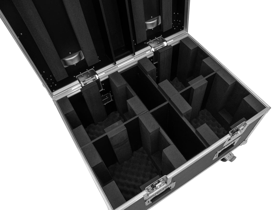 ROADINGER Flightcase 4x LED TMH-X4 con ruedas