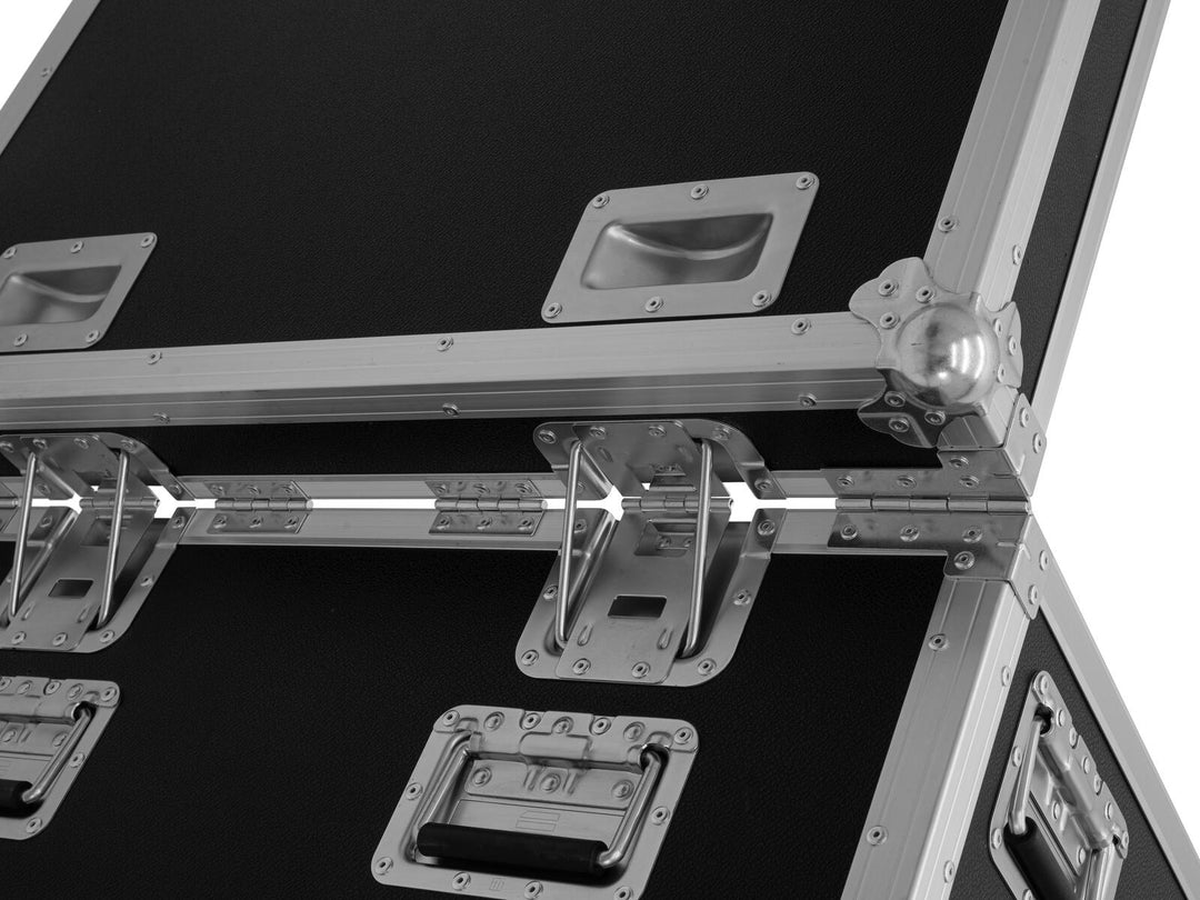ROADINGER Flightcase 4x LED TMH-X4 con ruedas