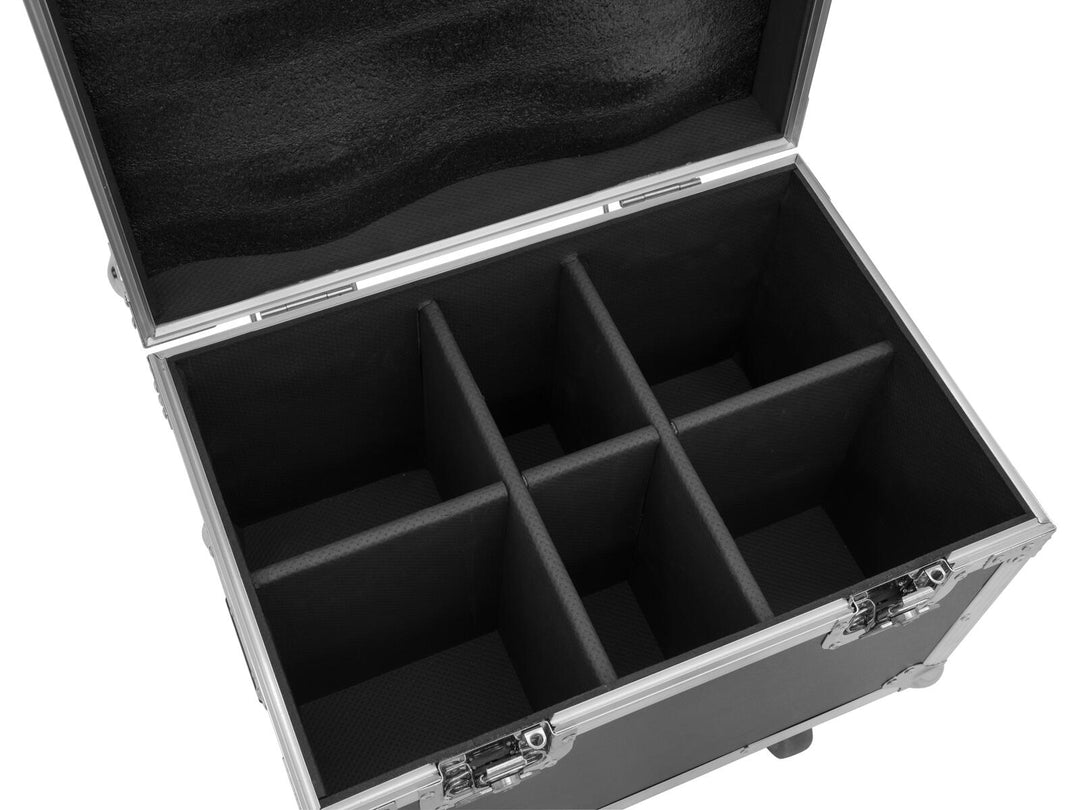 ROADINGER Flightcase para 4x LED TMH-13/17/S30/W36 con ruedas
