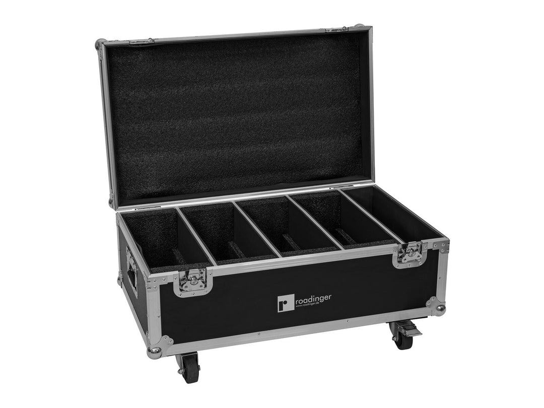EUROLITE Set 4x LED CLS-18 QCL RGB/WW 18x7W + Flightcase con ruedas