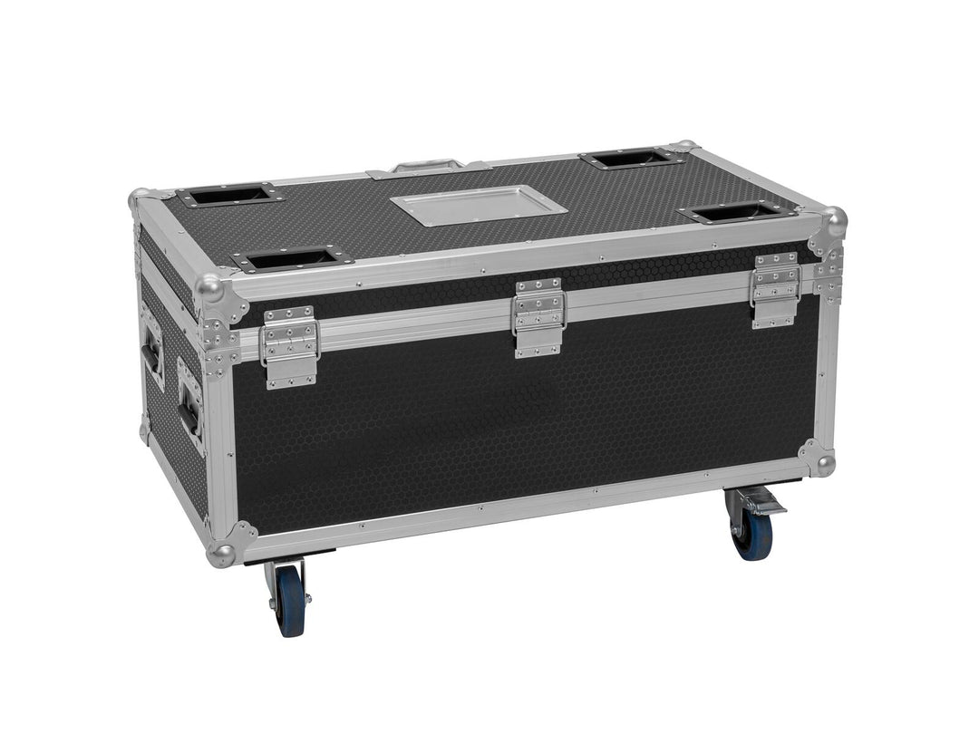 Flightcase ROADINGER 4x AKKU Multiflood IP 8x10W RGBW Wash CRMX con función de carga