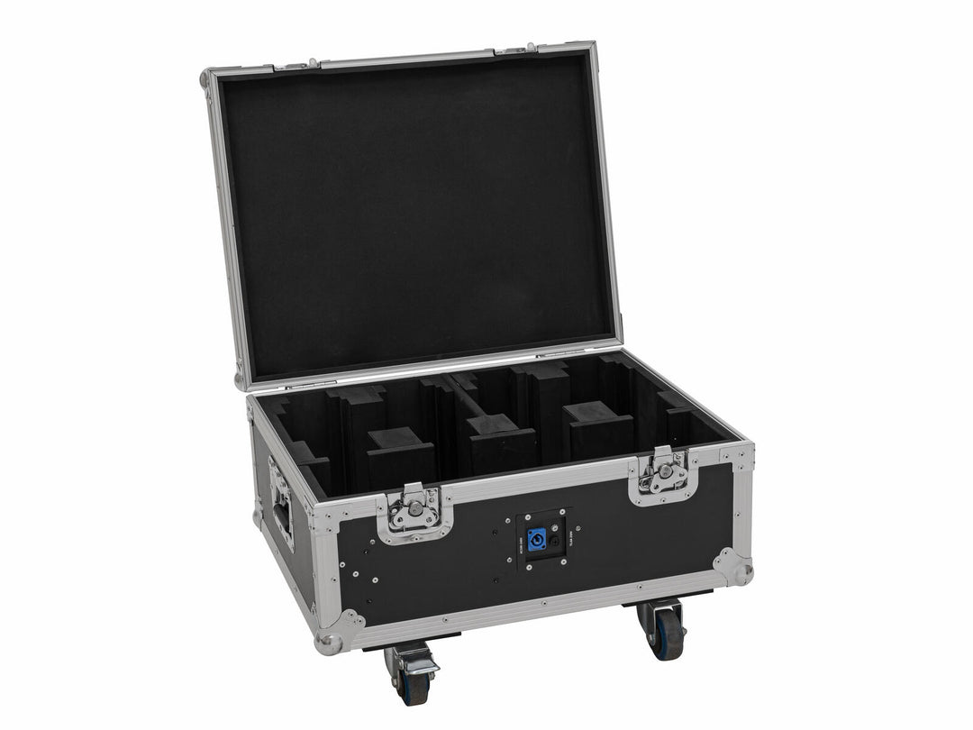 EUROLITE Set 4x AKKU MBT-3 Spot MK2 + Flightcase con ruedas y función de carga