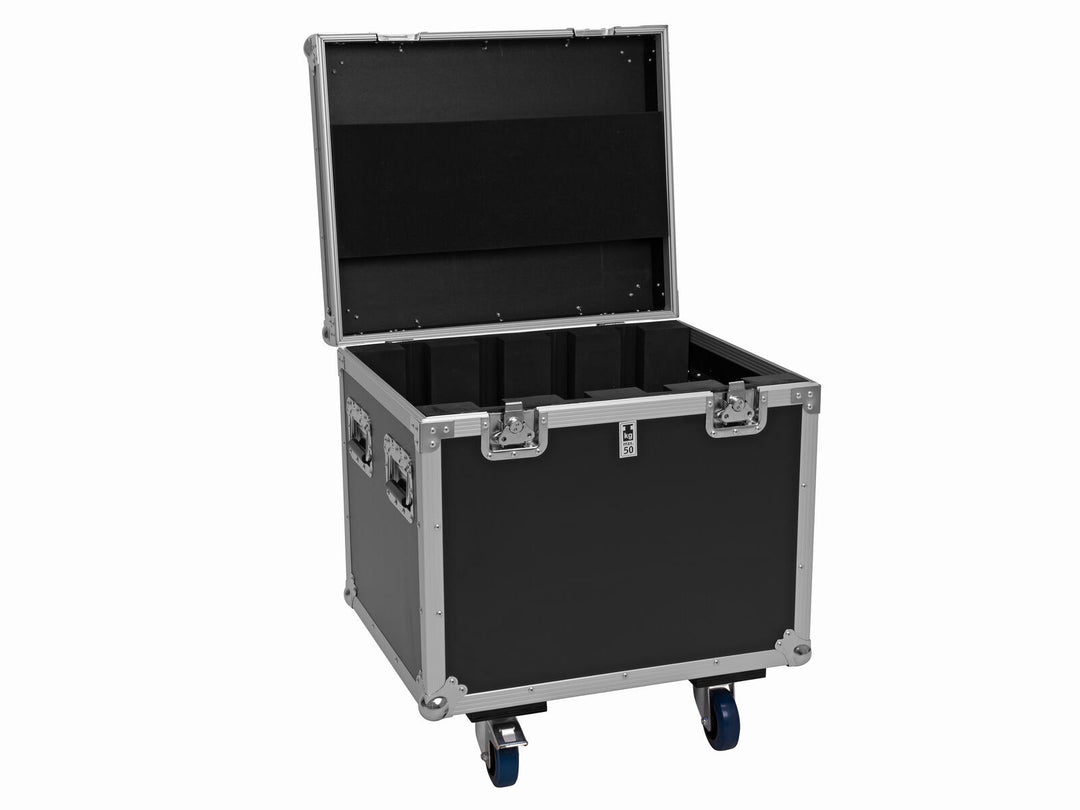 EUROLITE Conjunto 4x LED Pixel Matrix Panel 5x5 RGB/WW + Flightcase con ruedas
