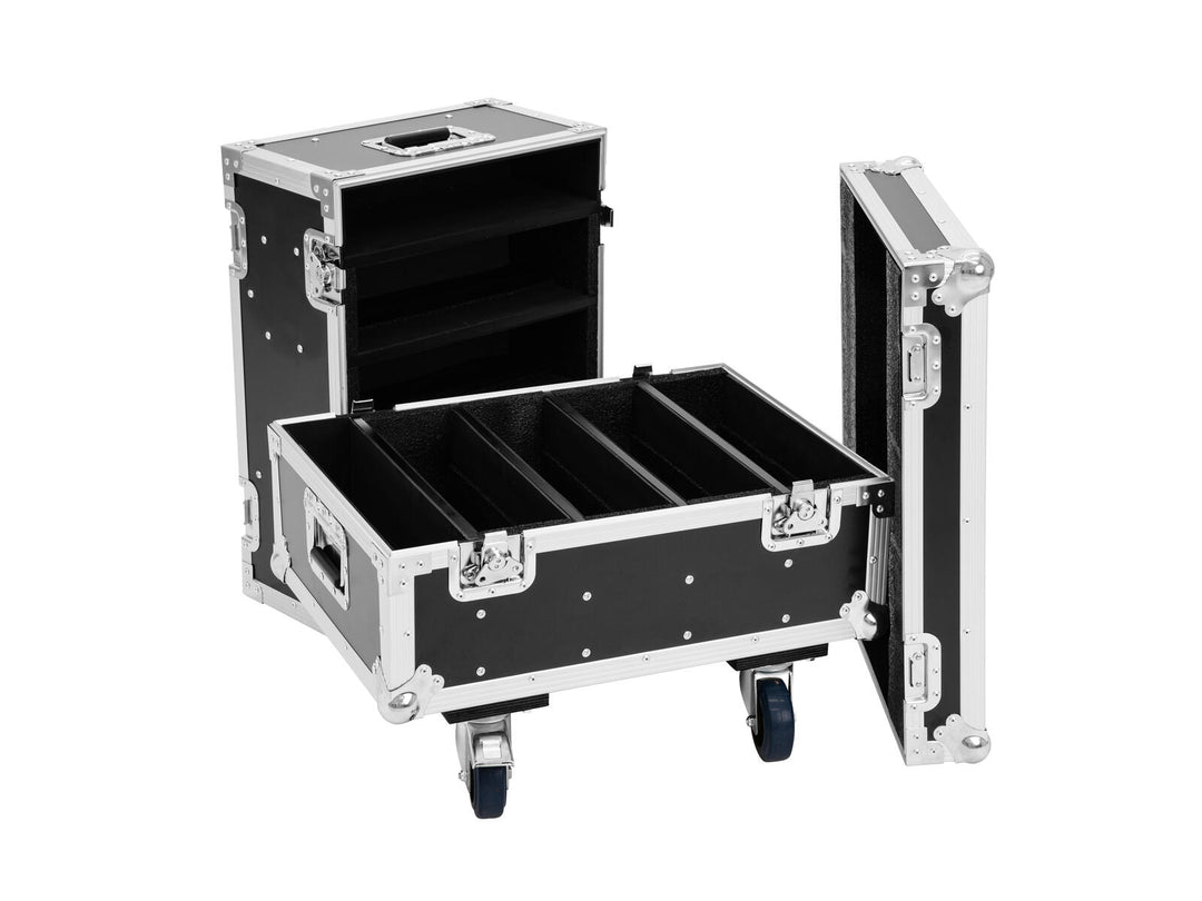 ROADINGER Flightcase para 8x IP PIX Strobe RGB CW+WW con ruedas