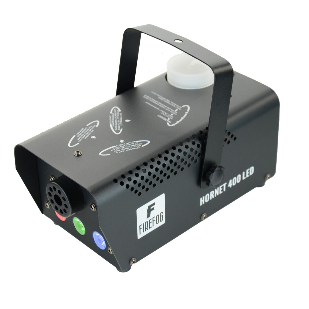Firefog Hornet 400LED máquina de niebla de 400 W con LED y 2 mandos a distancia, negra