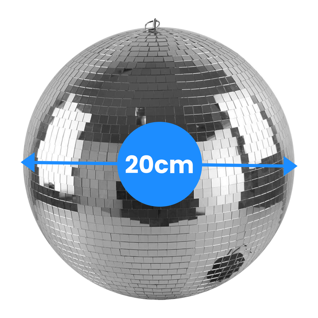 Bola de espejos de 20 cm con motor