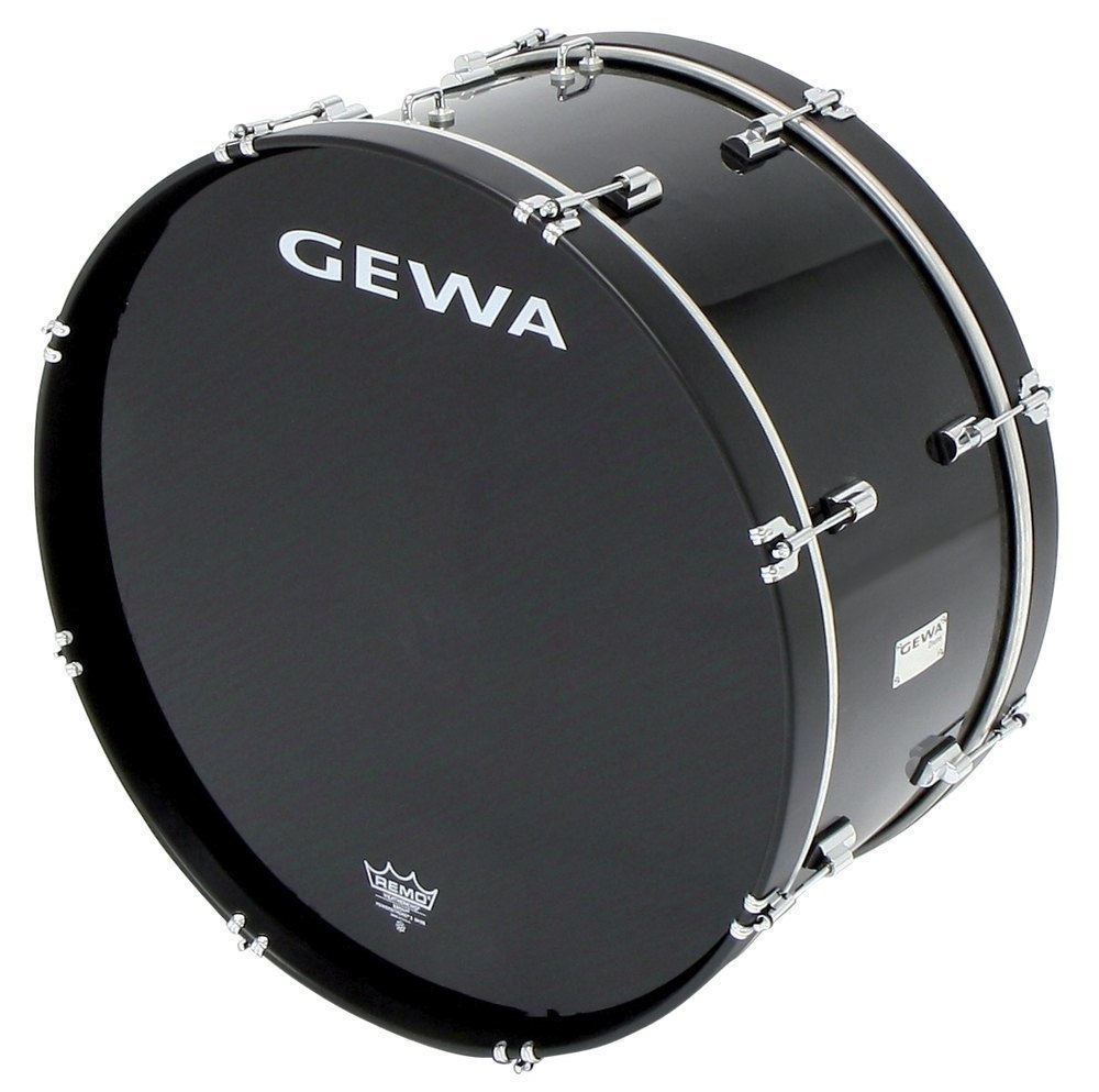 Bombo de marcha GEWA 26" x 14", negro, parches Remo