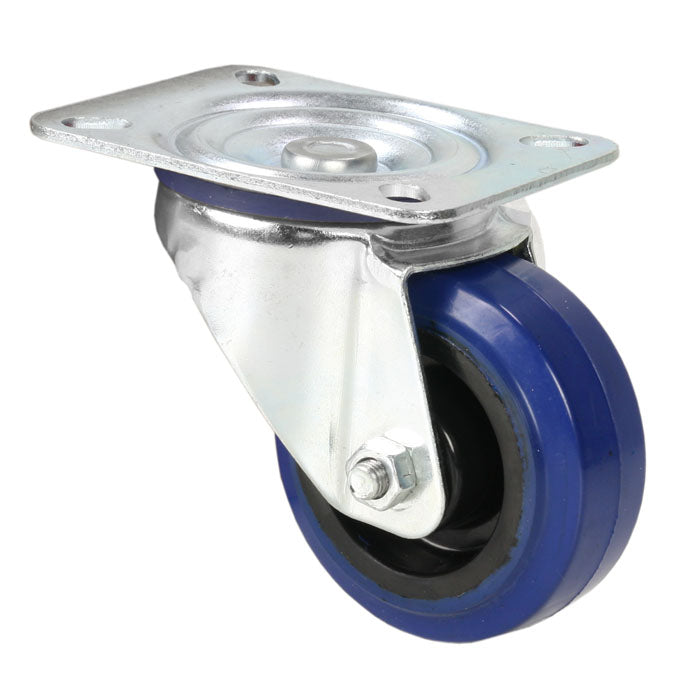 Adam Hall Hardware 372081 - Rueda Giratoria 80 mm con Rueda Azul