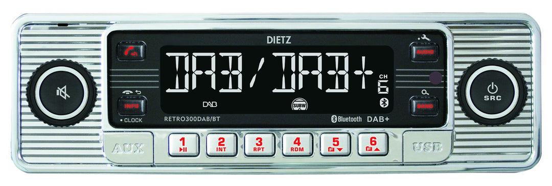 Retro Radio - DAB +, Bluetooth and USB, Silver