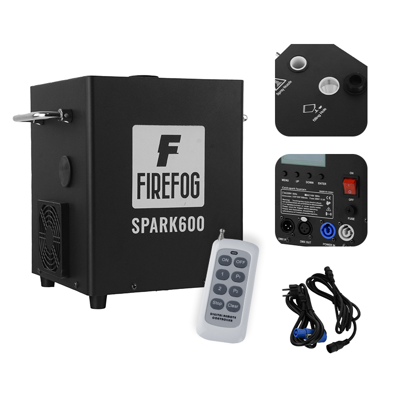 Firefog SPARK600 máquina de chispas con chispas frías y DMX