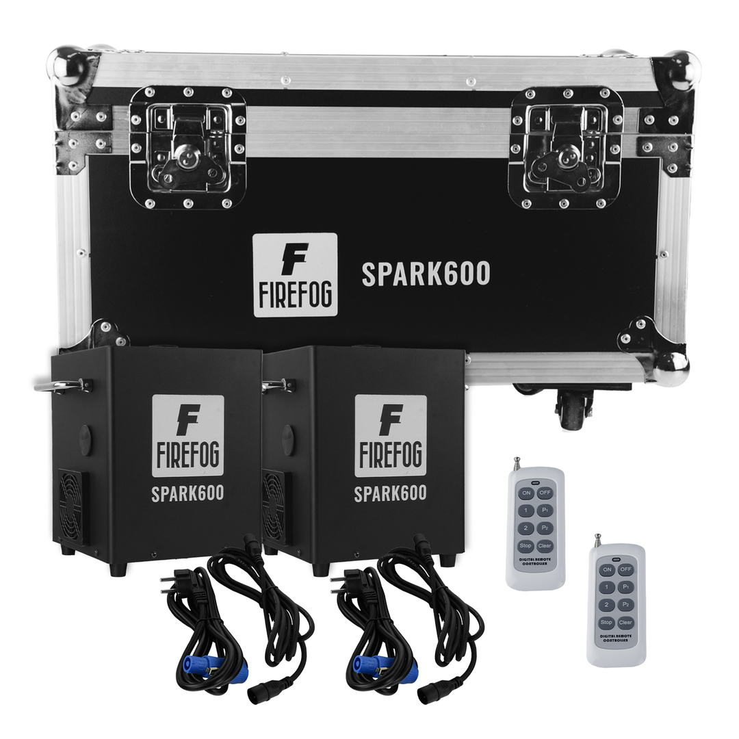 Firefog SPARK600 máquina de chispas, set de 2 máquinas y case