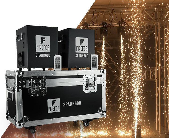 Firefog SPARK600 máquina de chispas, set de 2 máquinas y case