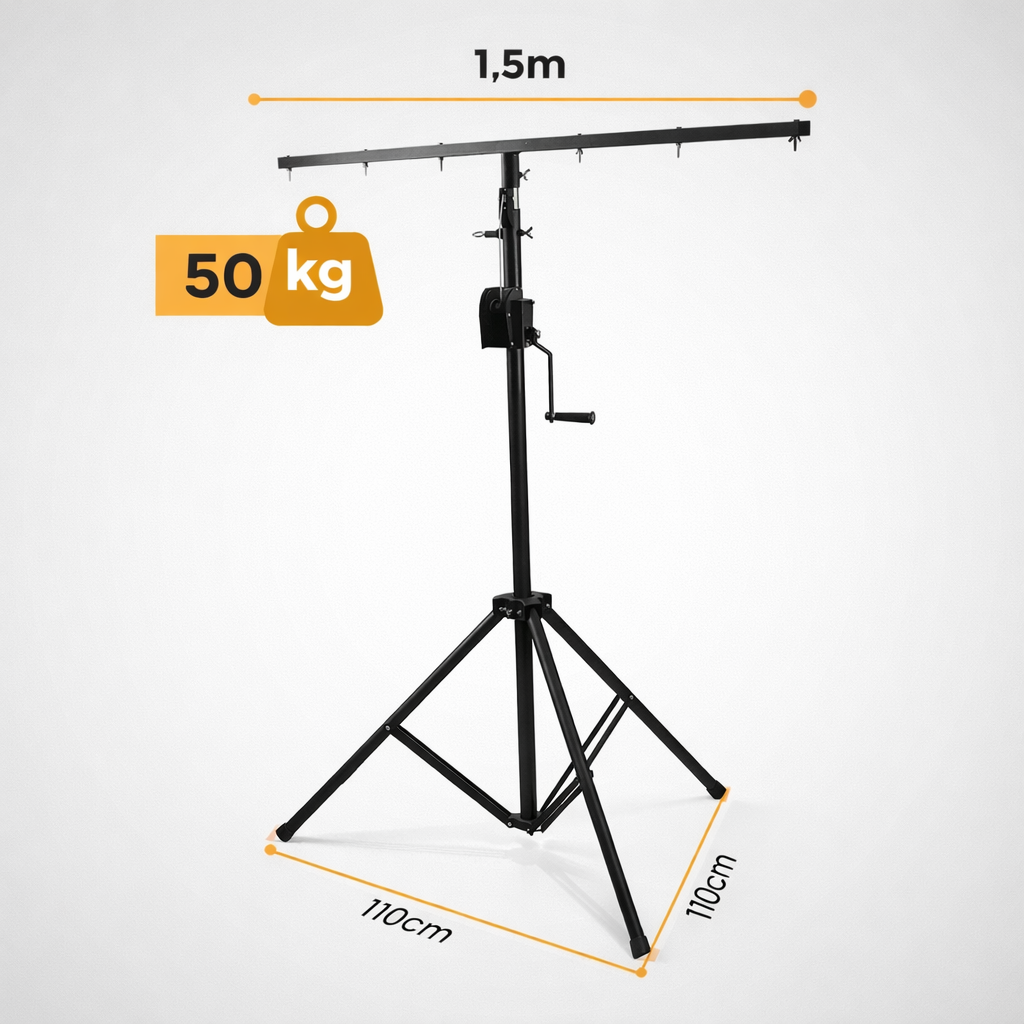 Hardman LS2 wind-up soporte de iluminación, de 1,6 a 2,8 m, 50 kg