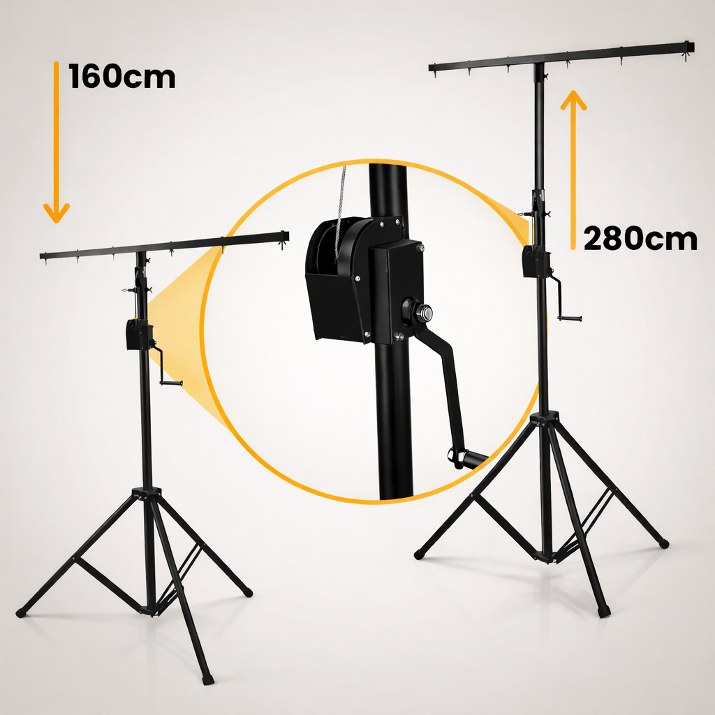 Hardman LS2 wind-up soporte de iluminación, de 1,6 a 2,8 m, 50 kg