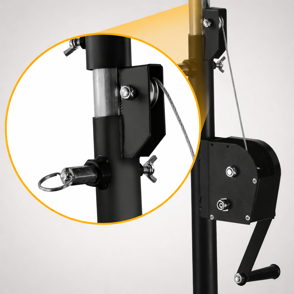 Hardman LS2 wind-up soporte de iluminación, de 1,6 a 2,8 m, 50 kg