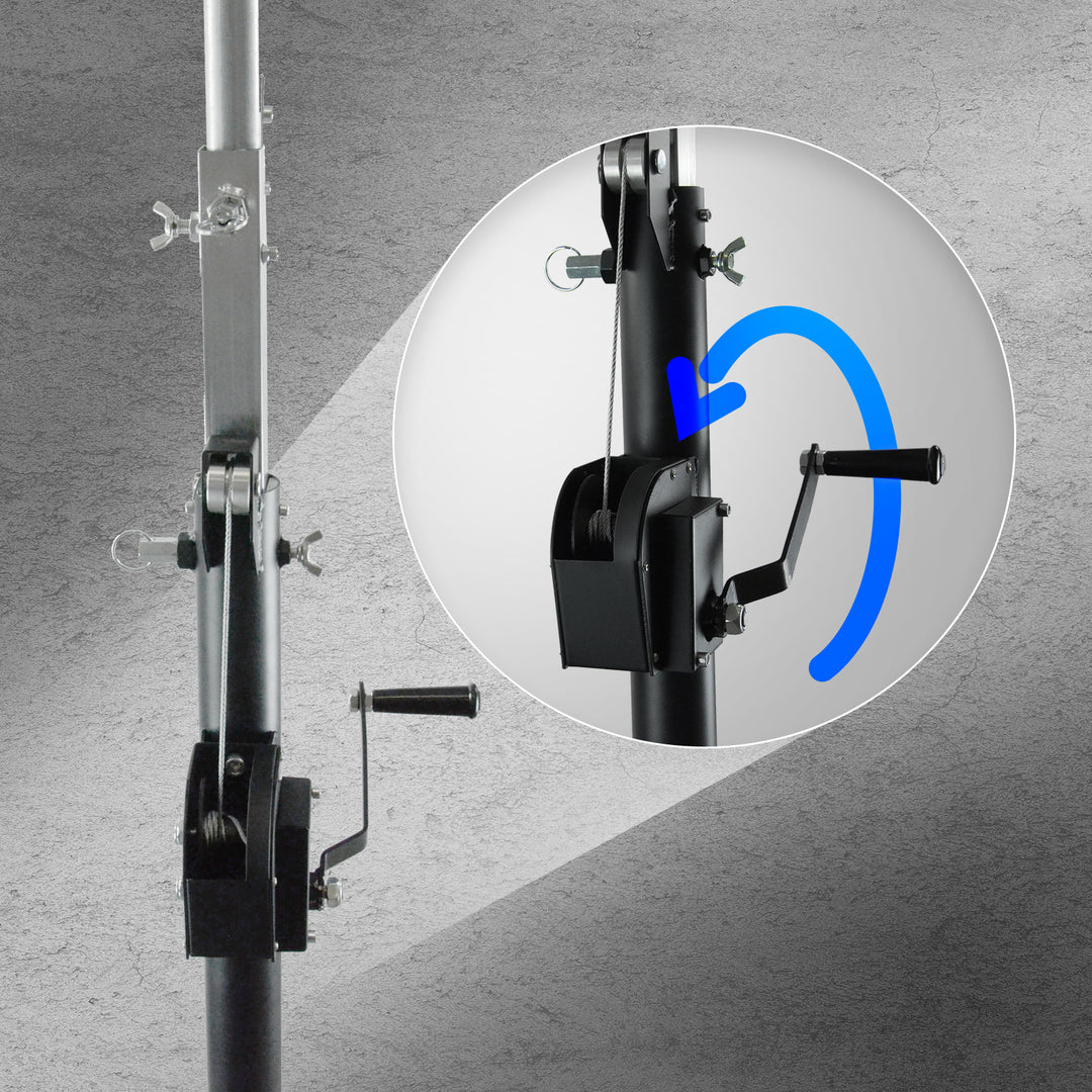 Hardman LS3 wind-up soporte de iluminación, de 1,7 a 4,3 m, 65 kg