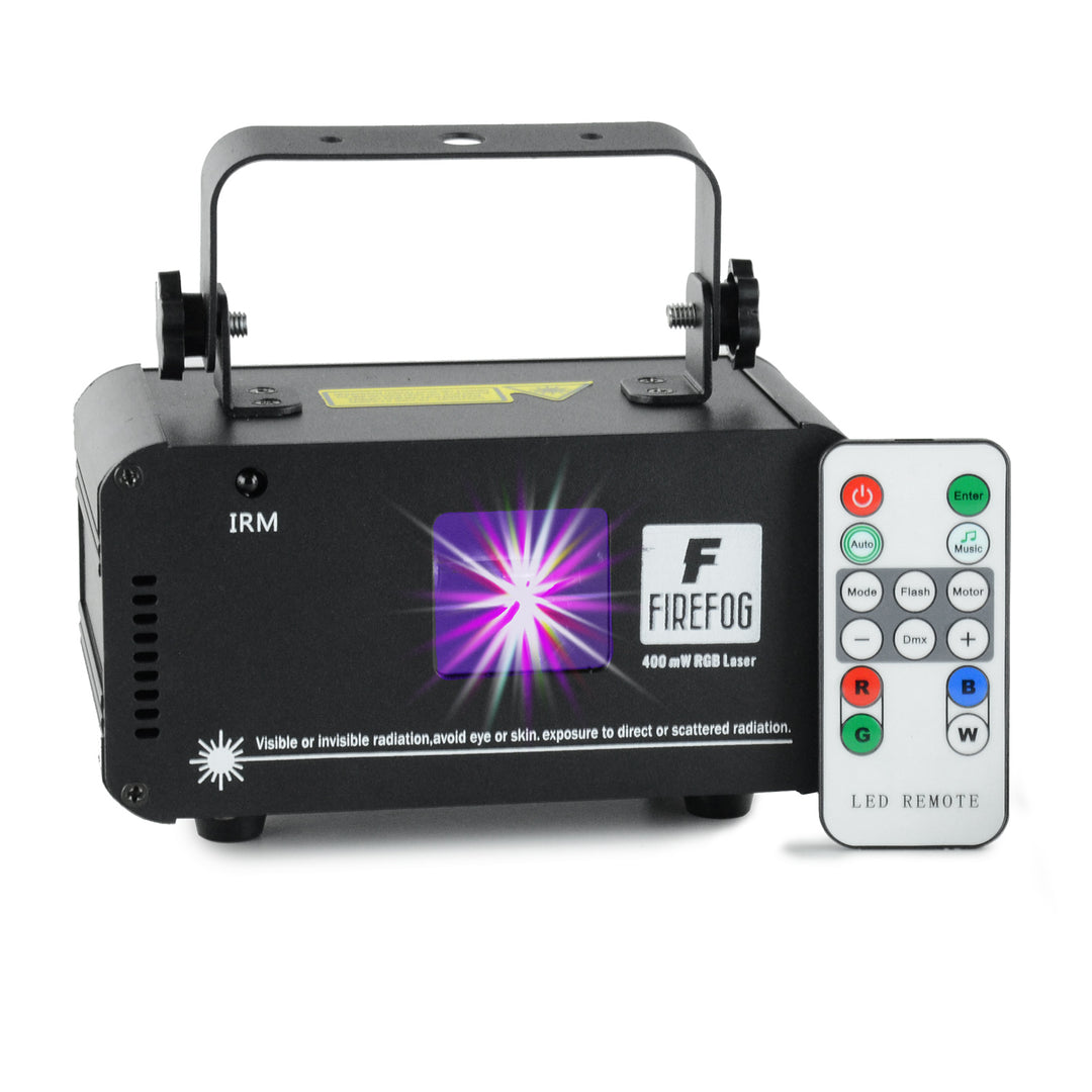 Firefog RGB láser disco 400 mW con DMX y mando a distancia