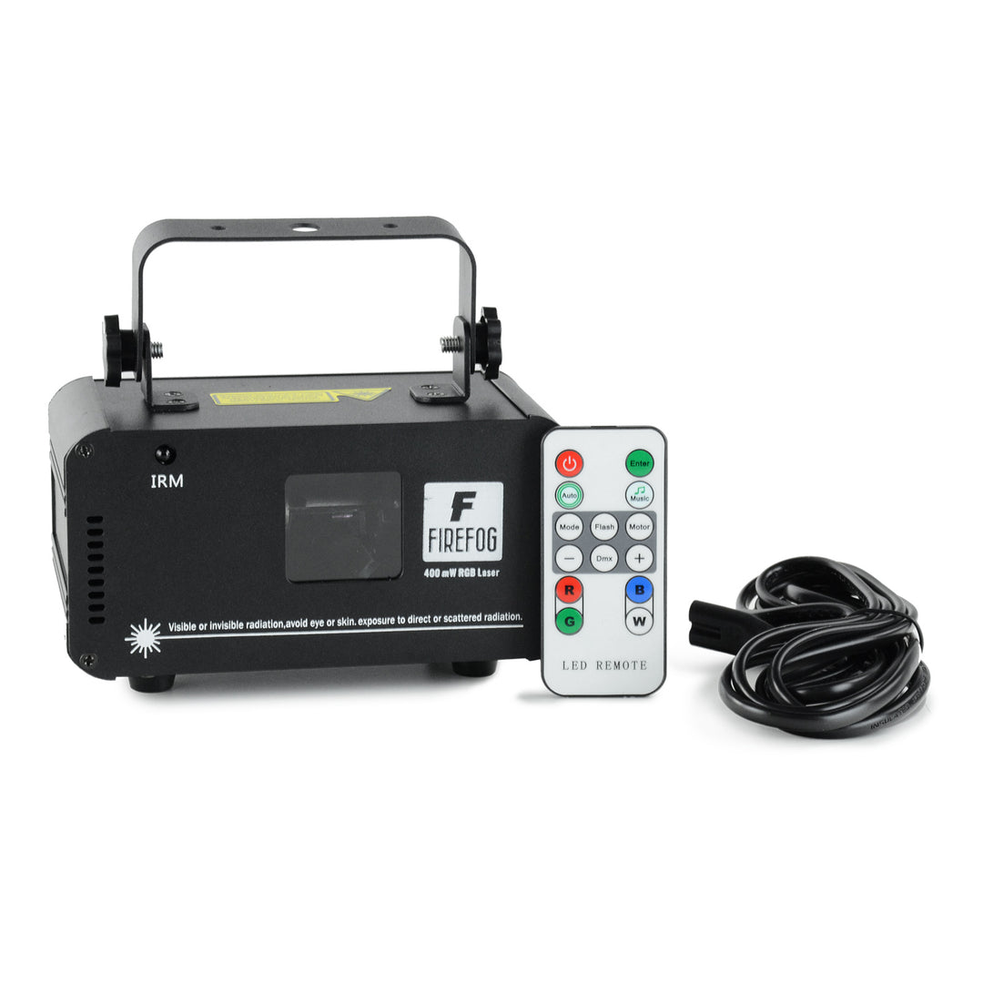 Firefog RGB láser disco 400 mW con DMX y mando a distancia
