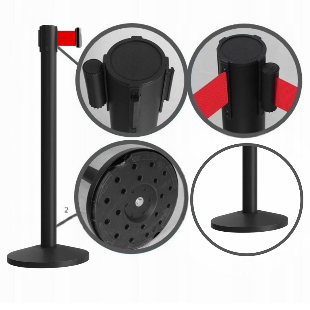 Postes delimitadores 2 unidades – Negro/Rojo