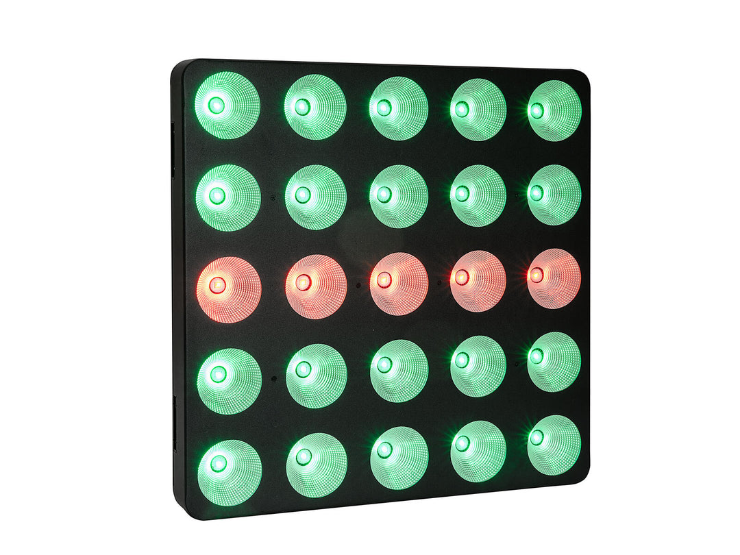 EUROLITE Conjunto 4x LED Pixel Matrix Panel 5x5 RGB/WW + Flightcase con ruedas