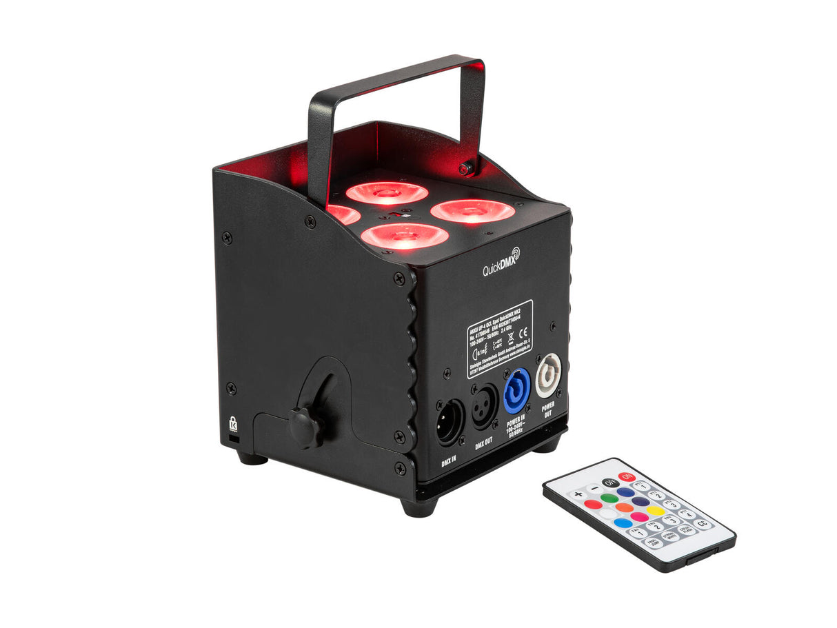 EUROLITE Set 4x AKKU UP-4 QCL Spot QuickDMX MK2 + Plastic case