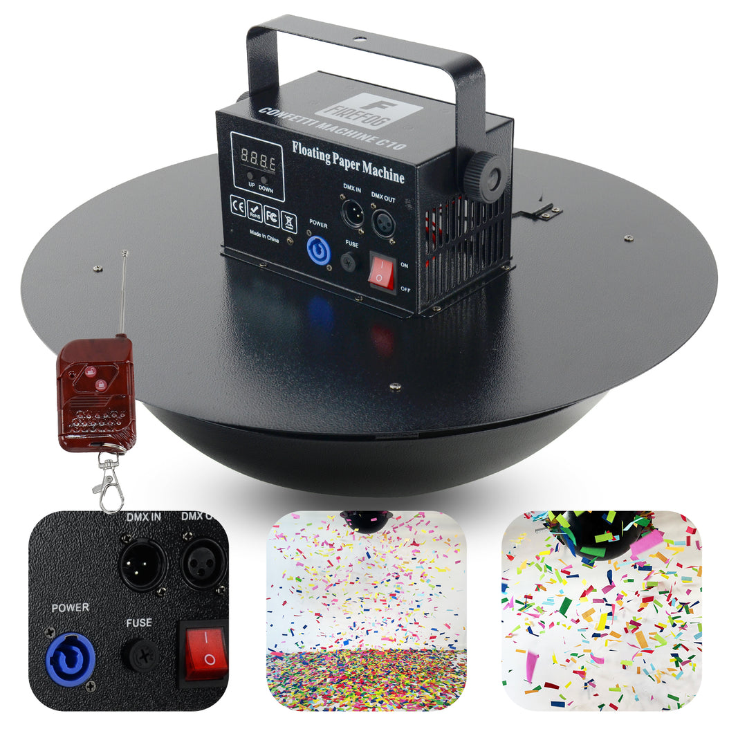 Firefog cañón de confeti eléctrico de 200 W con DMX y mando a distancia