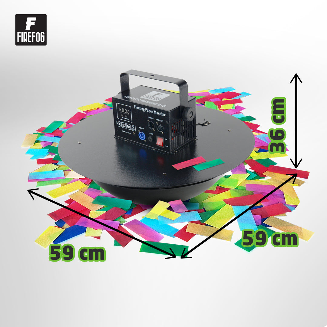 Firefog cañón de confeti eléctrico de 200 W con DMX y mando a distancia