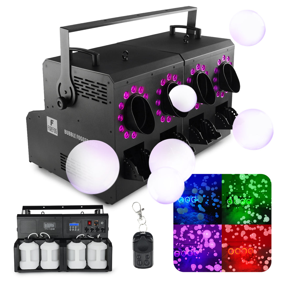 Firefog BUBBLE FOGGER 2000 máquina de niebla y burbujas con LED y DMX
