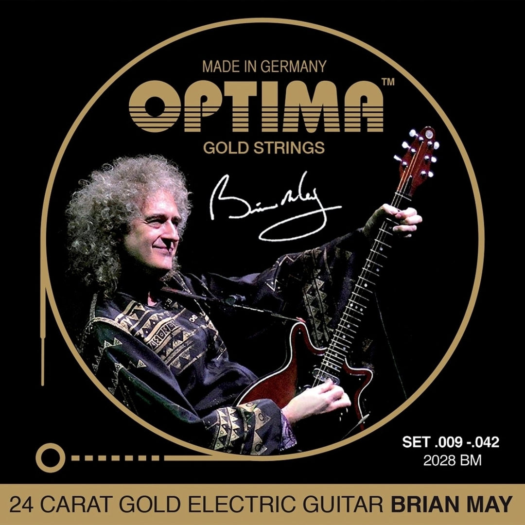 Cuerdas para guitarra eléctrica Optima Strings Gold de entorchado redondo - Set (2028BM)