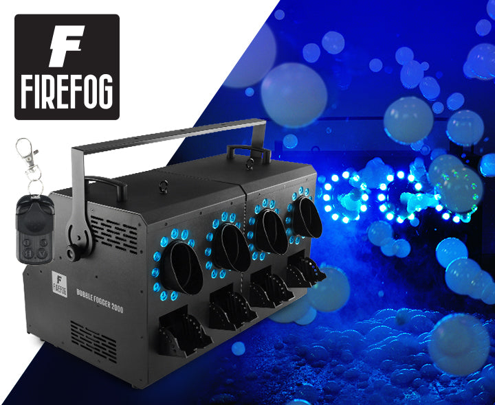 Firefog BUBBLE FOGGER 2000 máquina de niebla y burbujas con LED y DMX
