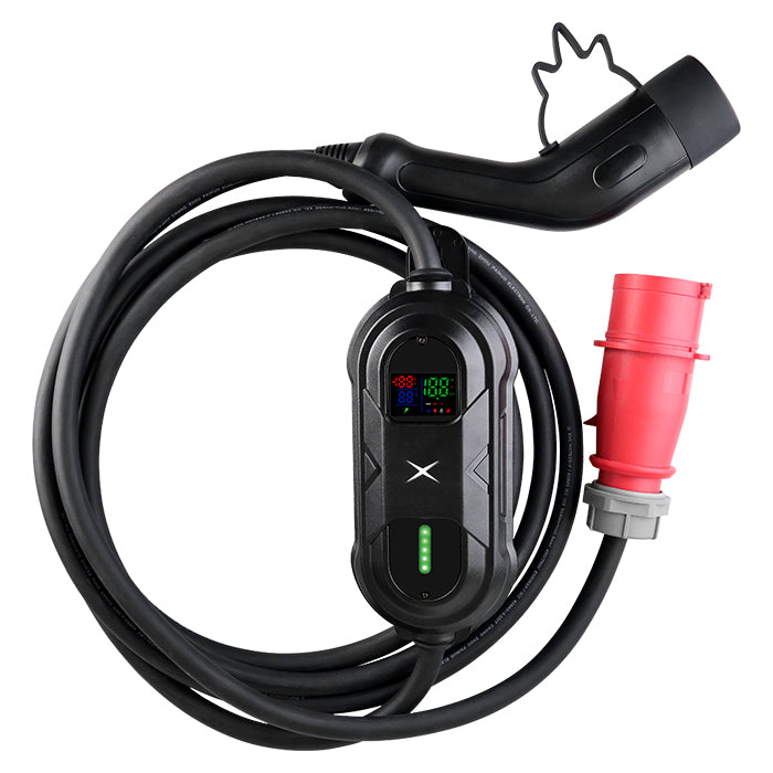 Cargador portátil Avant para vehículo eléctrico de 11kW/16A, con conector CEE de 7M