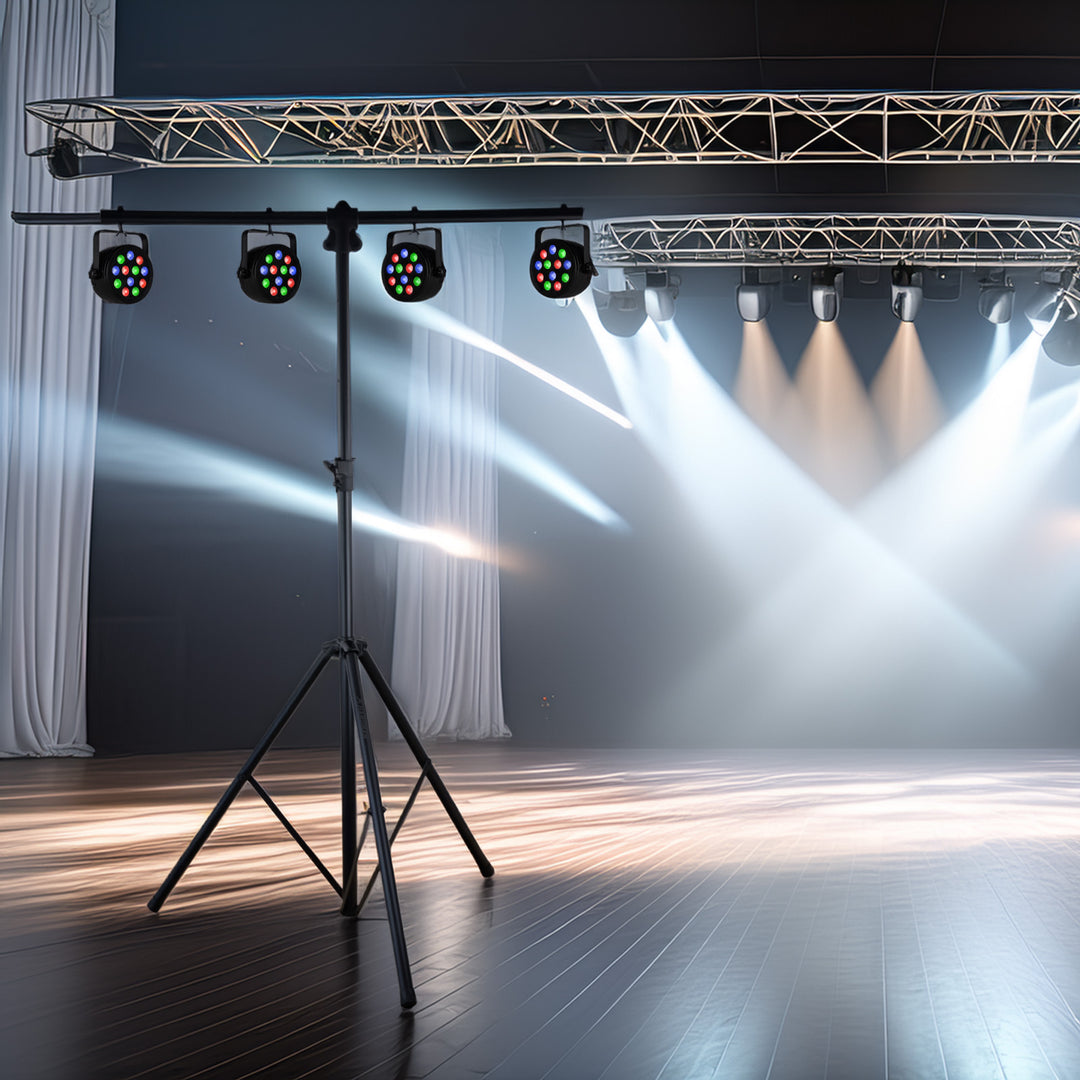 Hardman HLS2 soporte de iluminación con T-bar, 2,5 m, 70 kg, negro