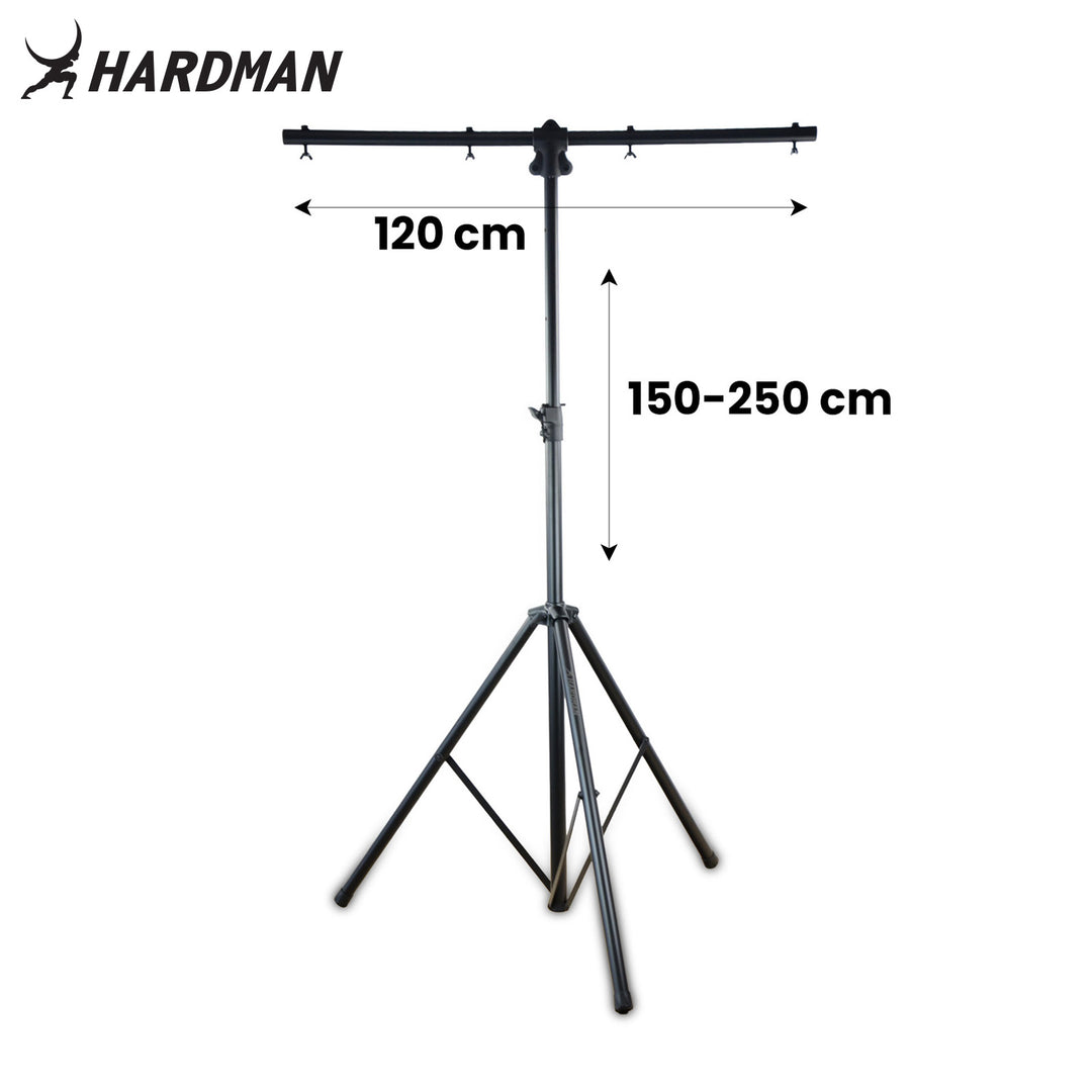 Hardman HLS2 soporte de iluminación con T-bar, 2,5 m, 70 kg, negro