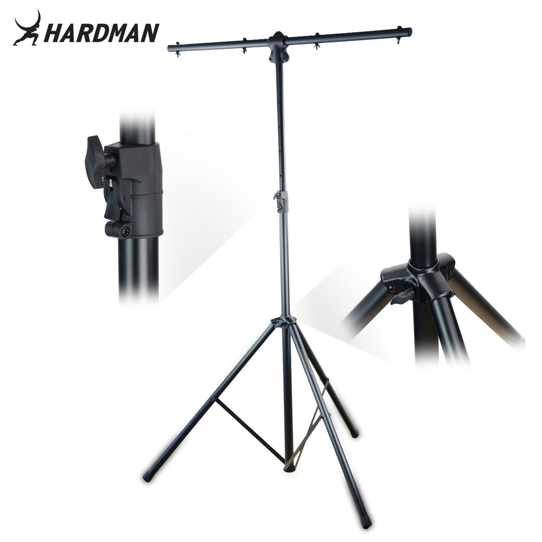 Soporte de iluminación Hardman HLS3 con barra en T y pasador automático, 2,5 m