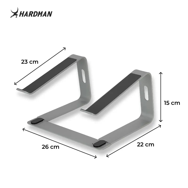 Hardman LSR2 – Soporte plegable para portátil de aluminio, plateado